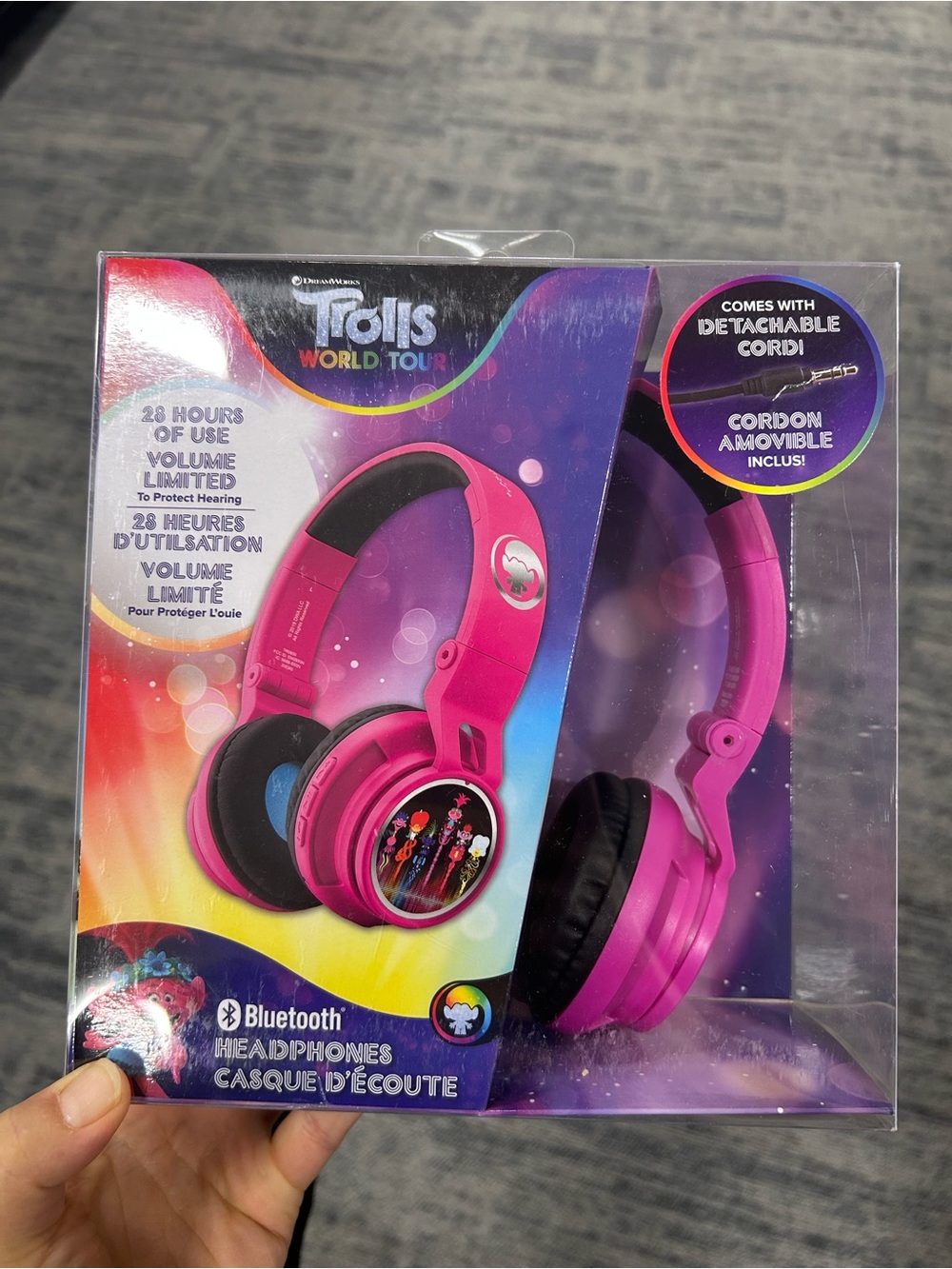 NWT Trolls World Tour Pink Bluetooth Headphones